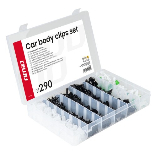 Car body clips set 290 pcs. AMIO-04742