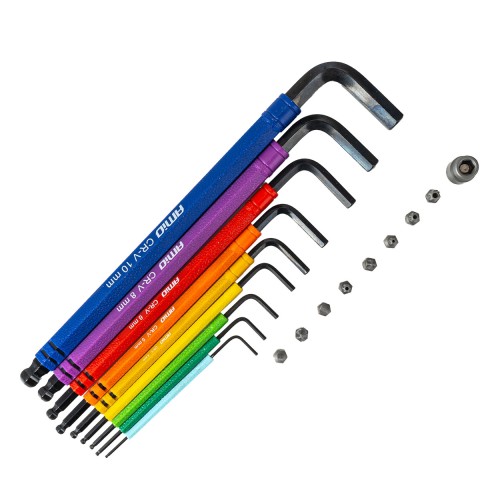 Imbus hex keys with bit set 18 pcs CRV AMIO-04787