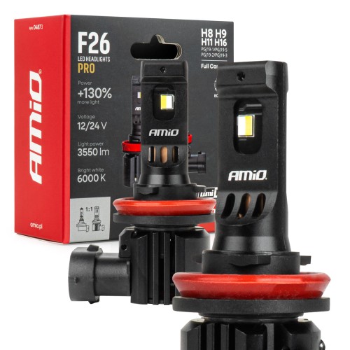 LED Headlights Serie F26 PRO LumiTec LIMITED +130% DUO FULL CANBUS H8 H9 H11 H16 12V 24V AMIO-04873