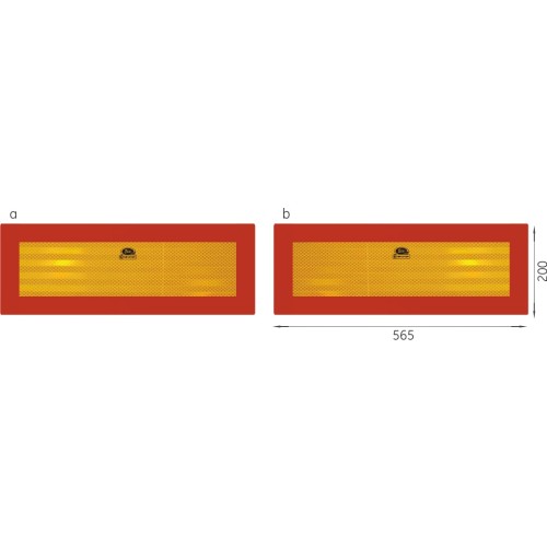 Rear reflecting marker boards TW-P2/RR 101-01W-71 (2 pcs)