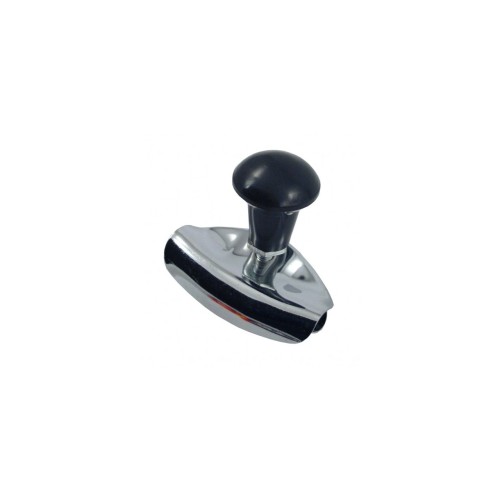Steering wheel spinner knob, straight, silver