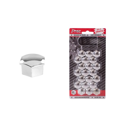Caps for bolts 17 mm chrome
