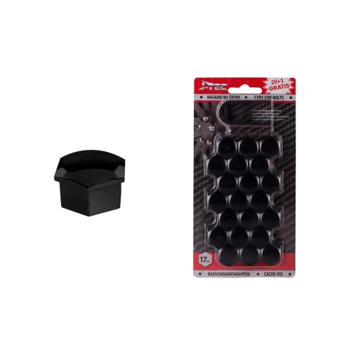 Caps for bolts 17 mm black