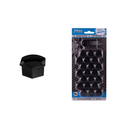 Caps for bolts 19 mm black