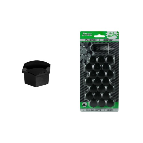 Caps for bolts 21 mm black