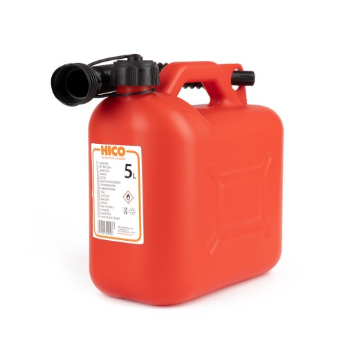 Plastic fuel can 5L, red