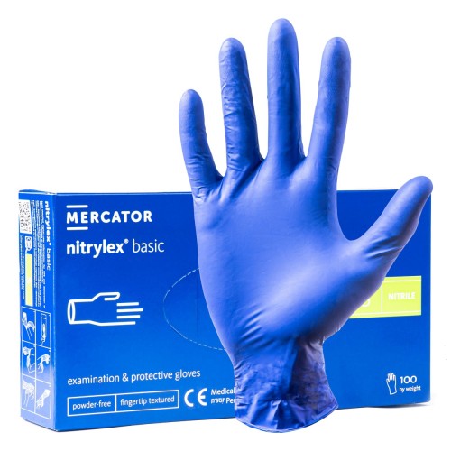 Nitrile protective gloves Nitrylex Basic size M 100 pcs