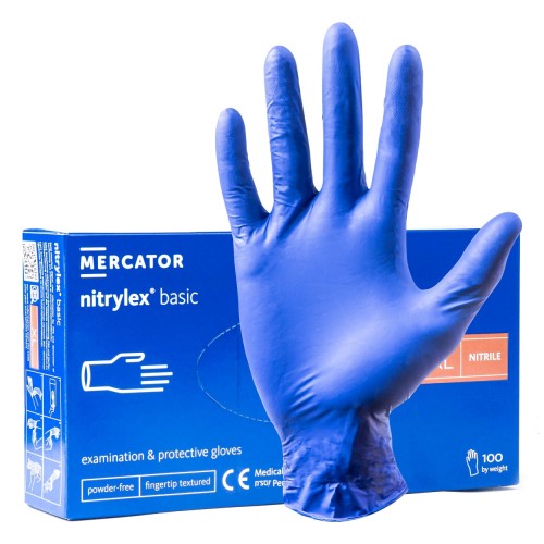 Nitrile protective gloves Nitrylex Basic size XL 100 pcs