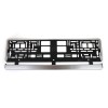 License Plate Frame - silver brush
