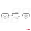 Muffler tail stainless steel MT 019BLC