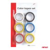 Color tapes set - 6 pcs. 15 mm x 5 m