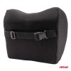 Car seat headrest with MEMORY foam Black CSH-04 AMIO-02960