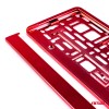 License Plate Frame - Red metalic