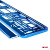 License Plate Frame - Blue metalic