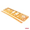 License plate frame metallic orange
