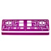 License Plate Frame - Pink metalic