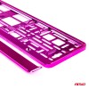 License Plate Frame - Pink metalic
