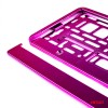 License Plate Frame - Pink metalic