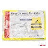 Safety vest for kids yellow with certyficate DINOSAUR AMIO-03936