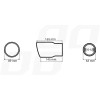 Exhaust silencer tip stainless steel chrome AMIO-04060