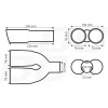 Exhaust silencer tip steel chrome AMIO-04062