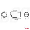 Exhaust silencer tip stainless steel chrome AMIO-04064