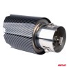 Exhaust silencer tip stainless steel carbon AMIO-04065