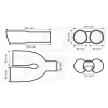 Exhaust silencer tip stainless steel carbon AMIO-04069