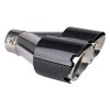 Exhaust silencer tip stainless steel carbon AMIO-04070