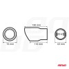 Exhaust silencer tip stainless steel blue AMIO-04072