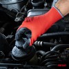 PE Latex coatedsafety gloves 4 pcs Size 8 (2 pairs), 2121X AMIO-04635