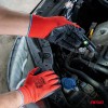 PE Latex coatedsafety gloves 4 pcs Size 8 (2 pairs), 2121X AMIO-04635
