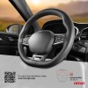 Perforated Stitching steering wheel cover black 38-39 cm