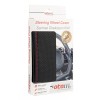 Perforated Stitching steering wheel cover black with red thread 38-39 cm